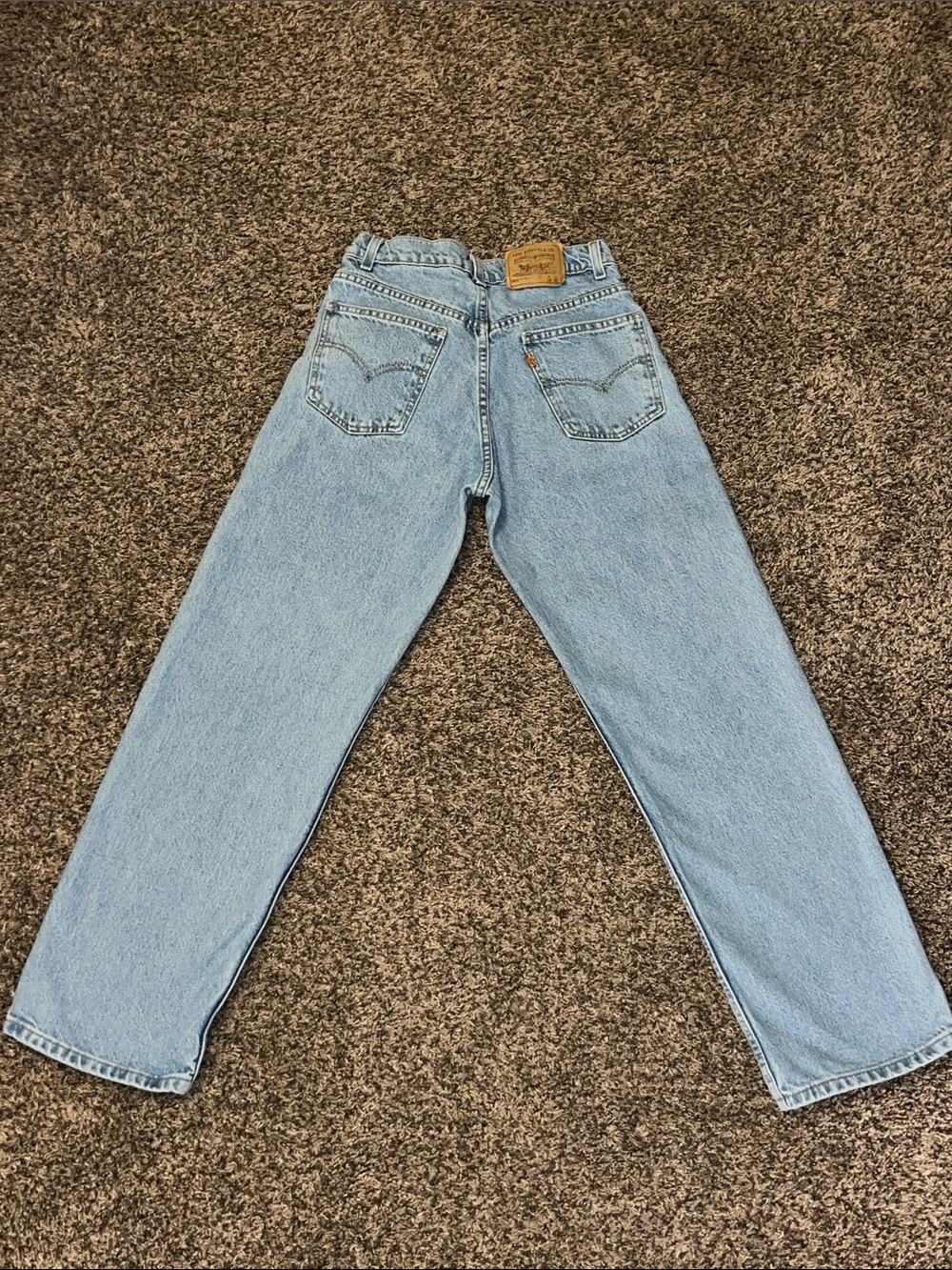 90’s Vintage Levi's 562 Student - Light Blue Student- Loose Jeans. Orange tab! - Picture 3 of 5